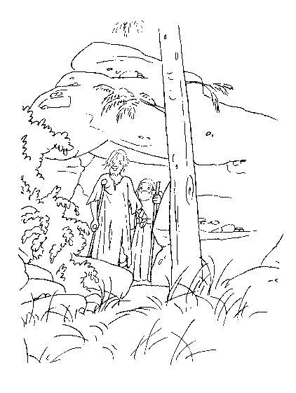 Plansa de colorat cu Biblia Ilustrata 33
